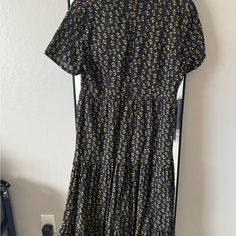 Floral Black and Yellow Dress